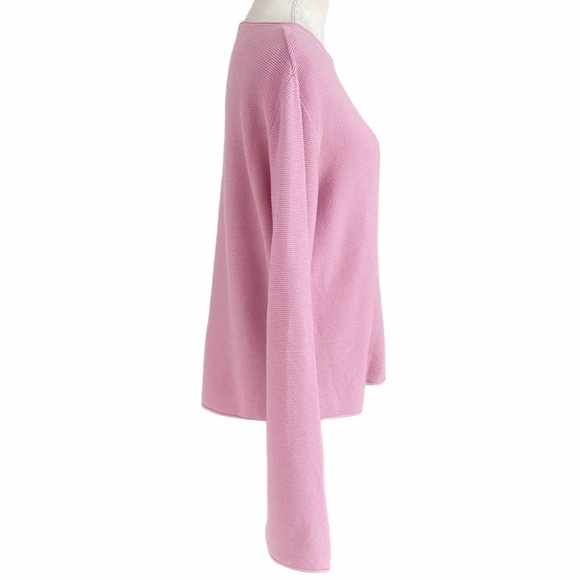 MONARI PINK COTTON BLEND ROLLED HEM KNITTED SWEATER - M - Picture 2 of 9